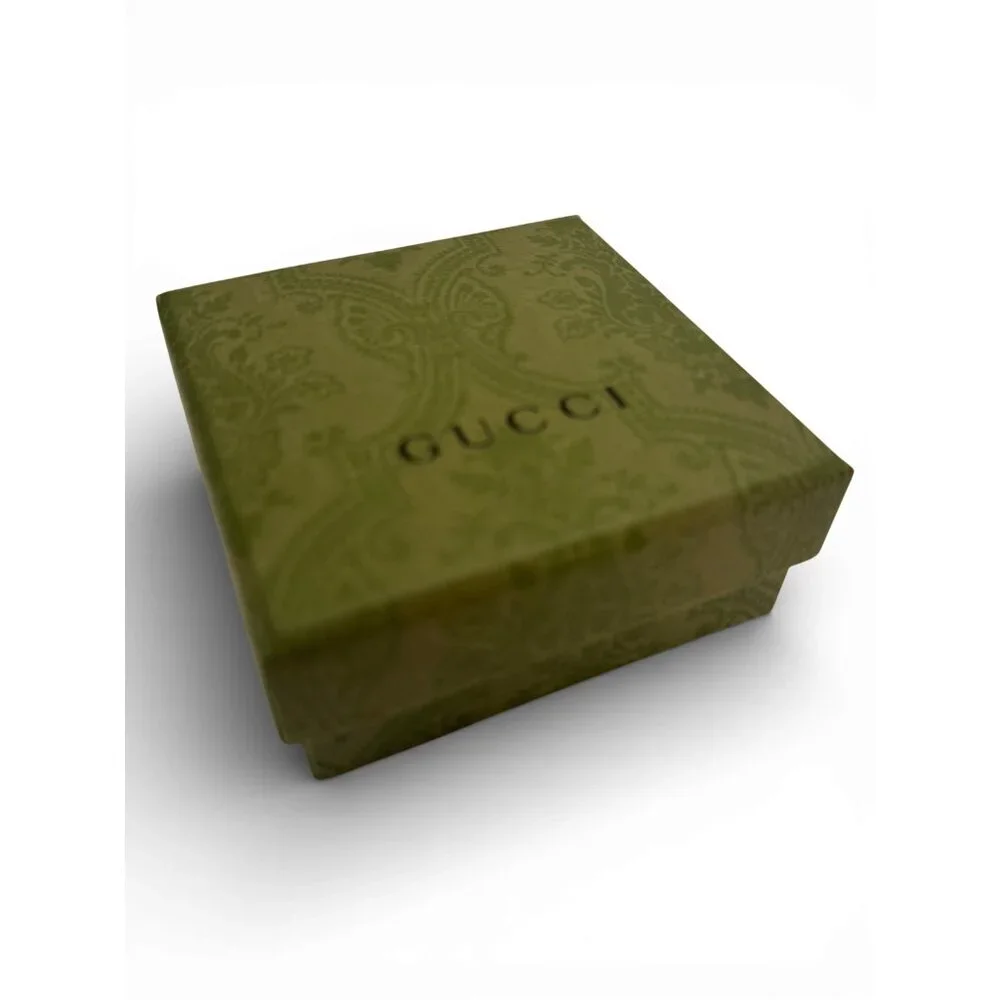 Gucci Sterling Silver Trademark Round Drop Earrings NIB w Box & Dust Pouch - Picture 7 of 7